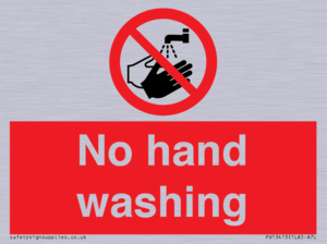No hand washing